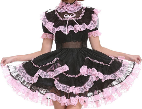 Sissy maid black - maid, organza