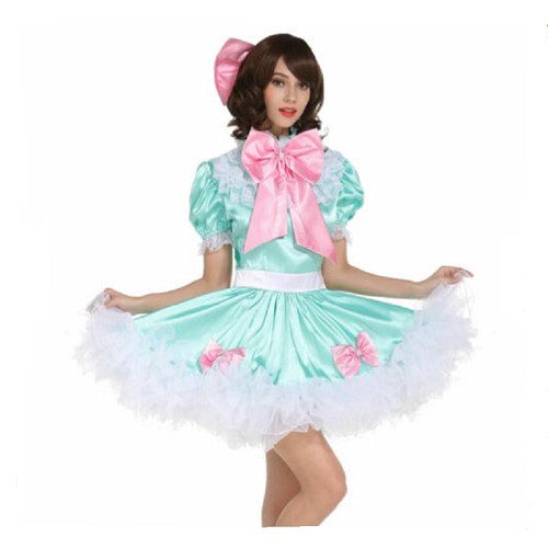 Sissy girl maid lockable - girl, green