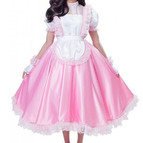 Sissy girl maid lockable - lockable, pink