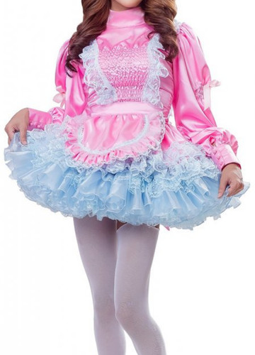 Sissy girl maid - lockable, satin