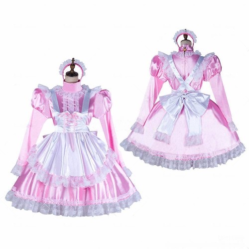 Girl maid sissy lockable pink - maid,