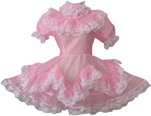 Sissy maid pink - pink, organza
