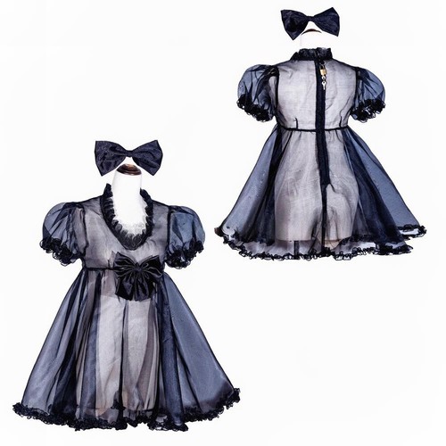 Girl maid sissy lockable - lockable, black