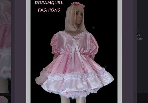 Rosa satin sissy - satin,