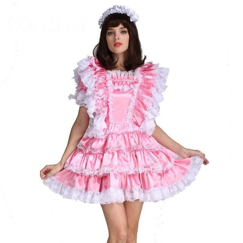 Sissy girl maid pink - sissy, satin
