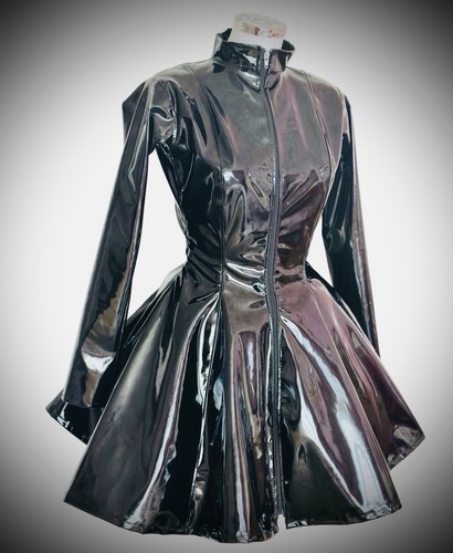 Misfitz blk pvc skaterkleid - blk,