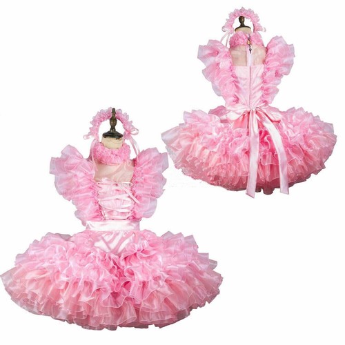 Girl maid sissy lockable pink - girl,