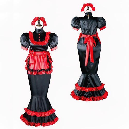 Girl maid sissy lockable - maid, black