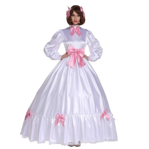 Sissy girl maid lockable white - girl,