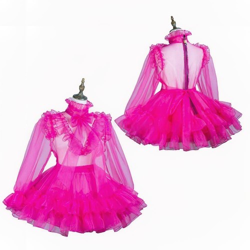 Girl maid sissy lockable pink - girl,